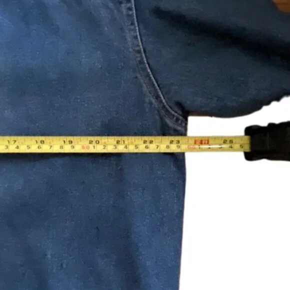 Vintage Liz Claiborne Liz Wear Women's Denim Toggle Closure Flannel Lined Jacket - Picture 13 of 16